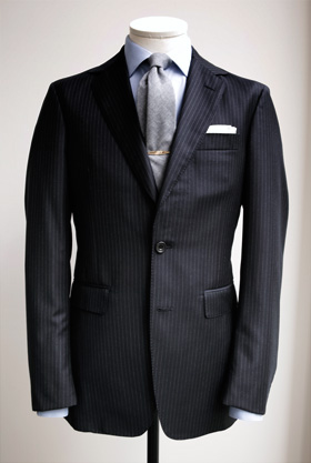 NAVY CHALK STRIPE