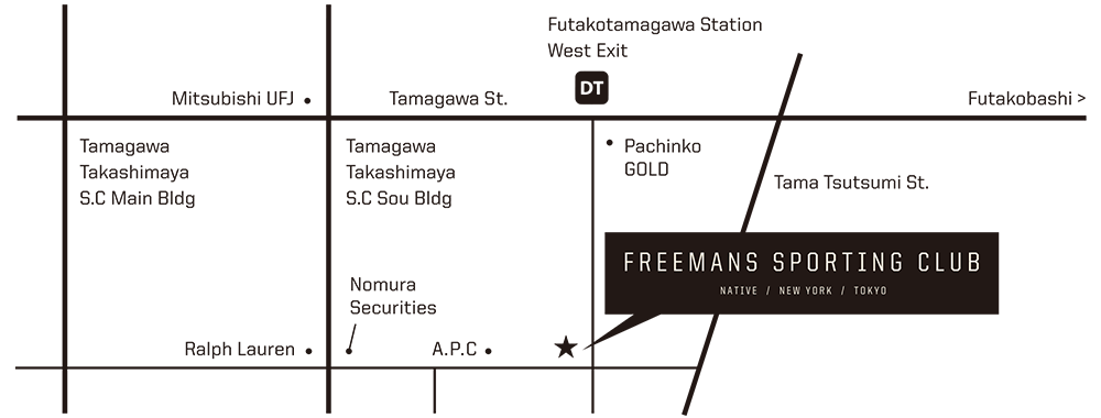 FREEMANS SPORTING CLUB - FUTAKOTAMAGAWA 地図